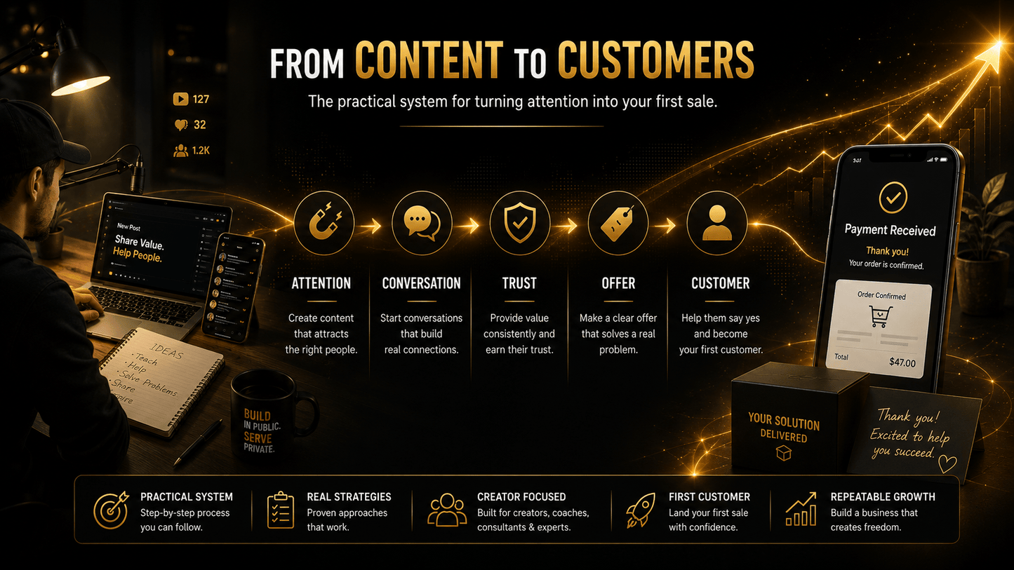 How to Get Your First Sale Book - Content Pays You