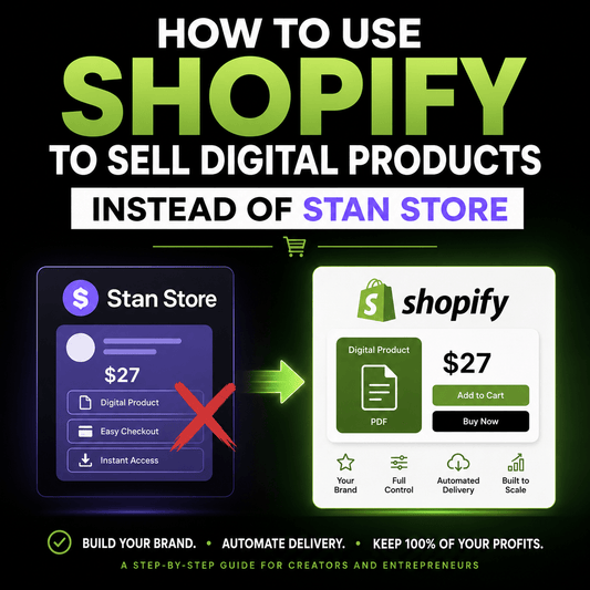 How To Use Shopify To Sell Digital Products Instead Of Stan Store - Content Pays You