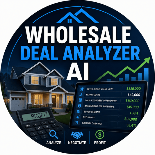 Real Estate Wholesale Deal Analyzer AI - Content Pays You